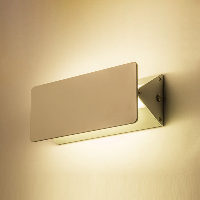 Modern Minimalist Aluminum Rectangular LED Wall Sconce Lamp For Bedroom And Living Room