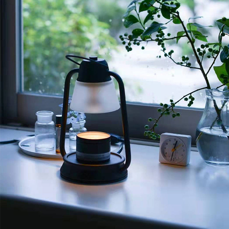 Modern Art Deco Iron Conical 1-Light Melting Wax Table Lamp For Bedroom And Living Room