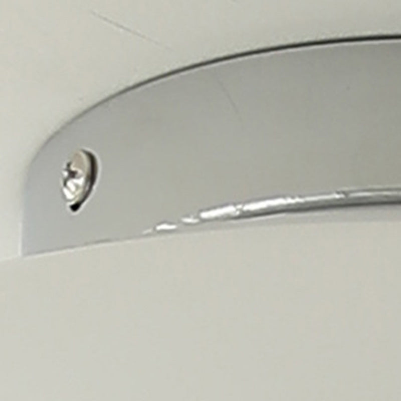 Modern Mid-Century Iron & Glass Oval LED Semi-Flush Mount Ceiling Light For Bedroom, Hallway, And Living Room