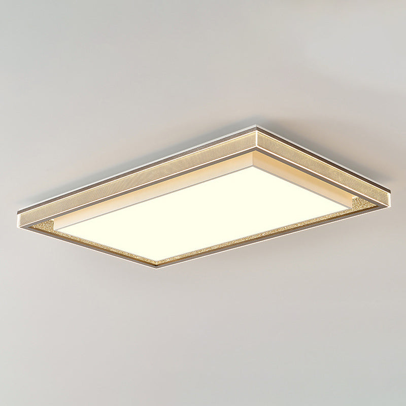 Modern Minimalist Iron Aluminum Acrylic Geometric LED Flush Mount Ceiling Light For Bedroom And Living Room