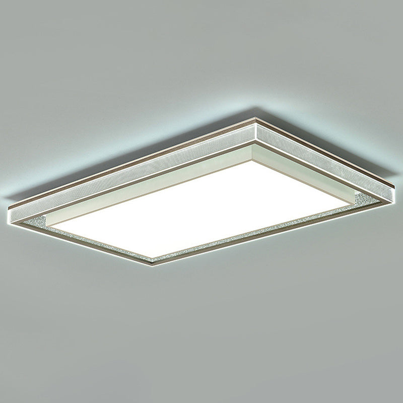 Modern Minimalist Iron Aluminum Acrylic Geometric LED Flush Mount Ceiling Light For Bedroom And Living Room