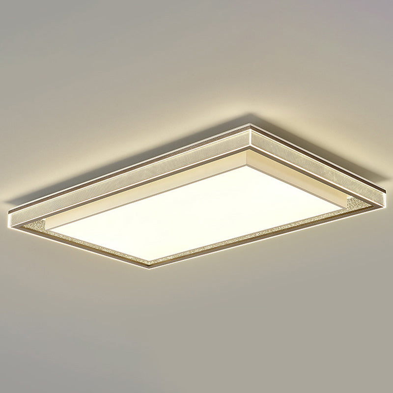 Modern Minimalist Iron Aluminum Acrylic Geometric LED Flush Mount Ceiling Light For Bedroom And Living Room