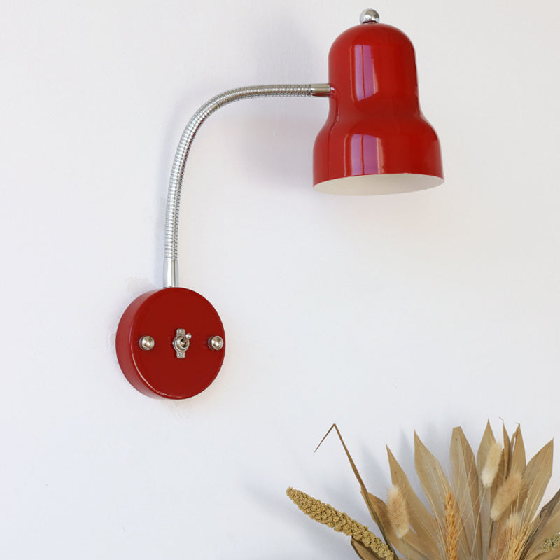 مصباح حائط دائري معاصر على شكل بوق من الحديد الإسكندنافي، مزود بمصباح واحد، مناسب لغرفة النوم وغرفة المعيشة