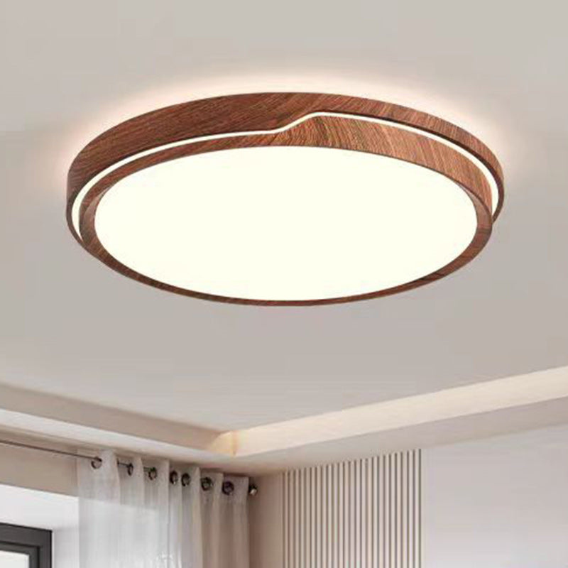 Modern Minimalist Iron & Acrylic Round Square Rectangle LED Flush Mount Ceiling Light For Bedroom & Living Room