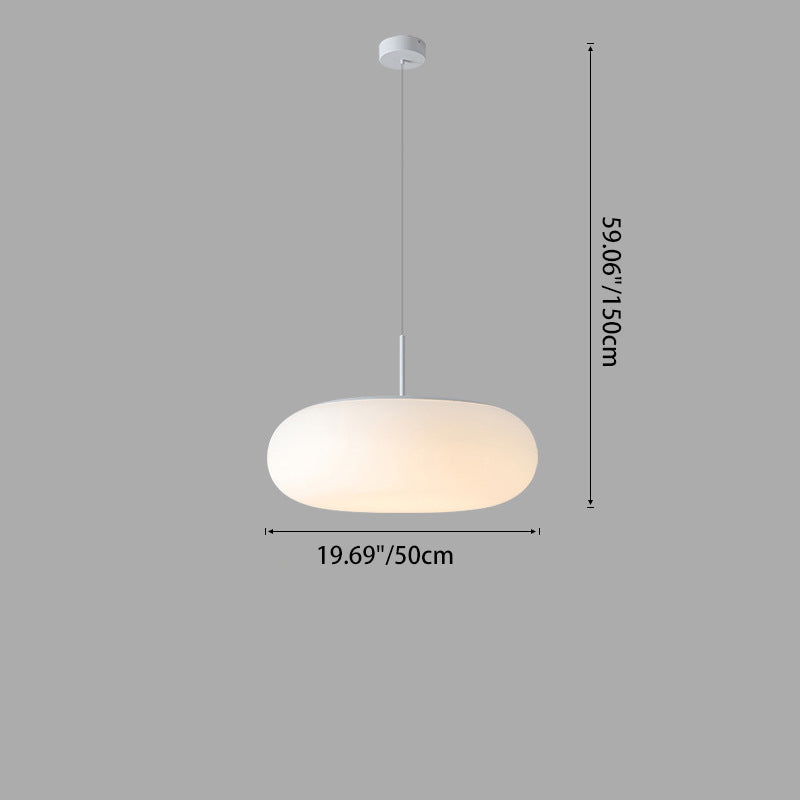 Modern Minimalist Iron & PE Apple Shape Round LED Pendant Light For Bedroom & Living Room