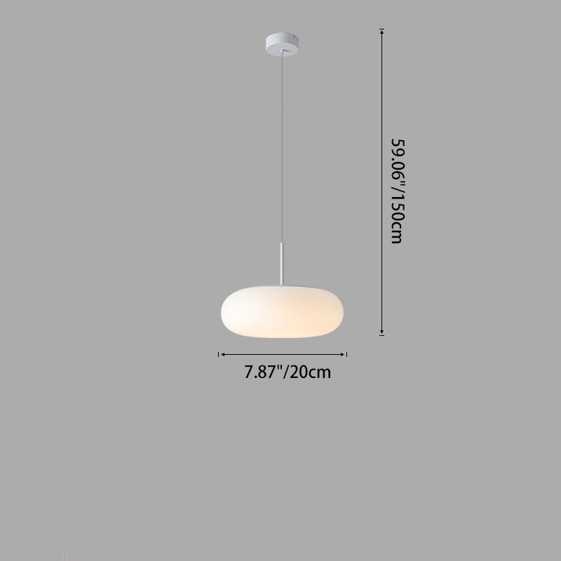 Modern Minimalist Iron & PE Apple Shape Round LED Pendant Light For Bedroom & Living Room