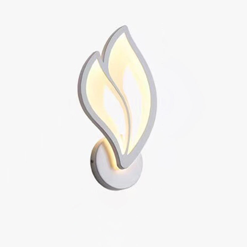 Modern Art Deco Acrylic Aluminum Iron Petal LED Wall Sconce Lamp For Bedroom & Living Room