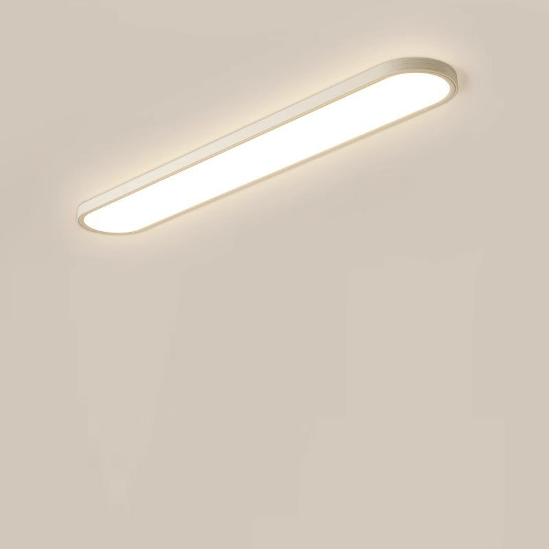 مصباح سقف LED طويل بيضاوي الشكل مصنوع من الأكريليك والألومنيوم والحديد بتصميم عصري بسيط لغرفة النوم وغرفة المعيشة