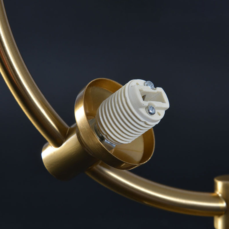 Contemporary Scandinavian Glass Aluminum Iron Curved Globe 2/3/6 Lights Semi-Flush Mount Ceiling Light For Bedroom And Living Room