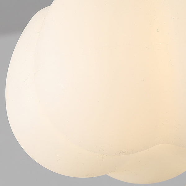 Traditional Japanese PE Metal Rubber Wood Round Pumpkin 1-Light Pendant Light For Bedroom & Living Room