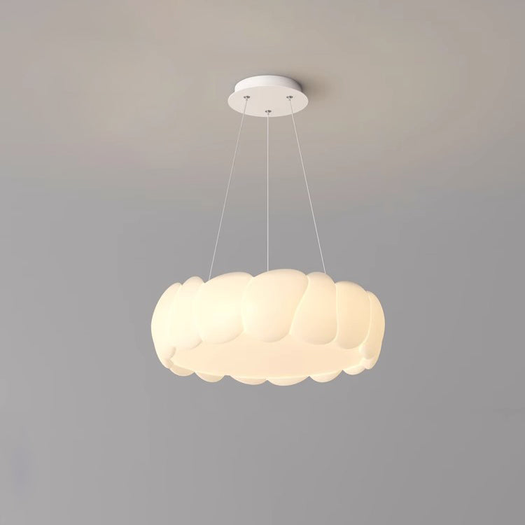 Contemporary Creative PE Iron Bubble Wave Round LED Chandelier For Living Room & Dining Room