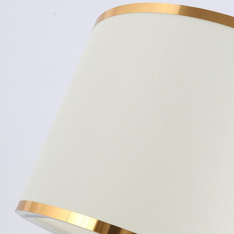 Contemporary Creative Fabric Metal Marble Curved Round 1-Light Table Lamp For Bedroom