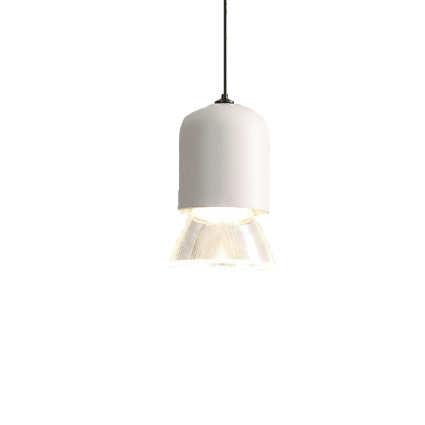 Modern Minimalist Acrylic Metal Cylindrical Conical 1-Light Pendant Light For Bedroom