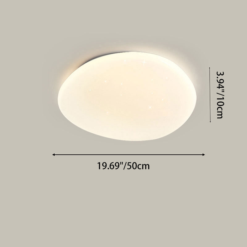مصباح سقف LED عصري بسيط مصنوع من المعدن الأكريليك على شكل حصاة، مناسب لغرفة النوم