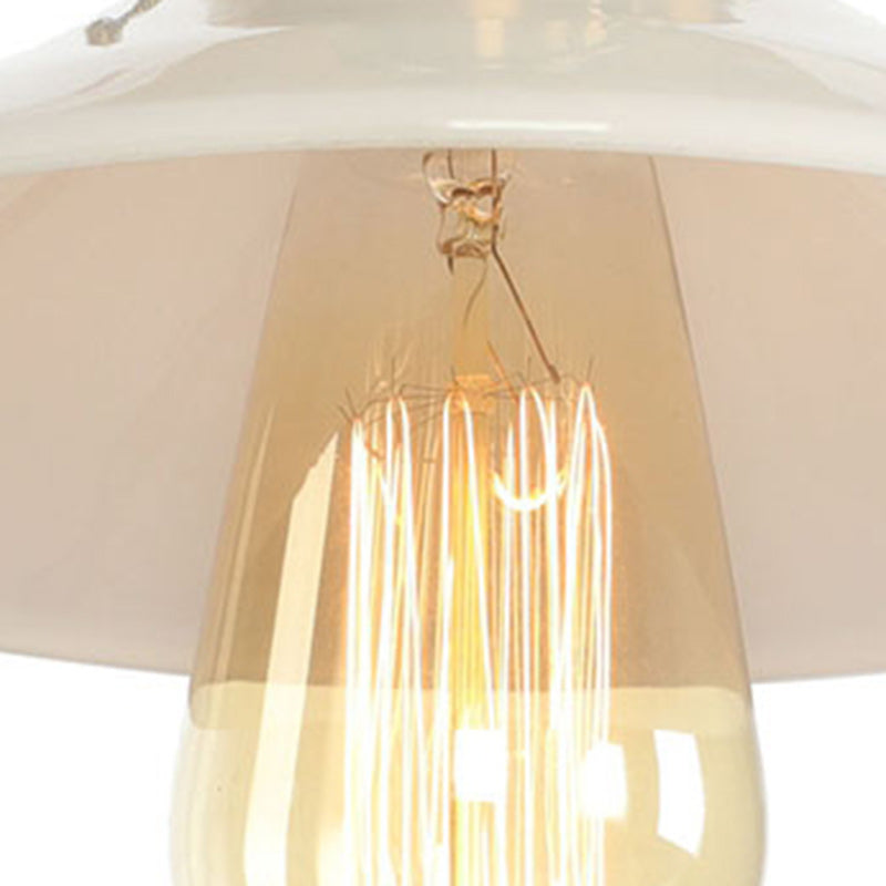 Contemporary Scandinavian Glass Aluminum Fan-Shaped Round 1-Light Semi-Flush Mount Ceiling Light For Living Room