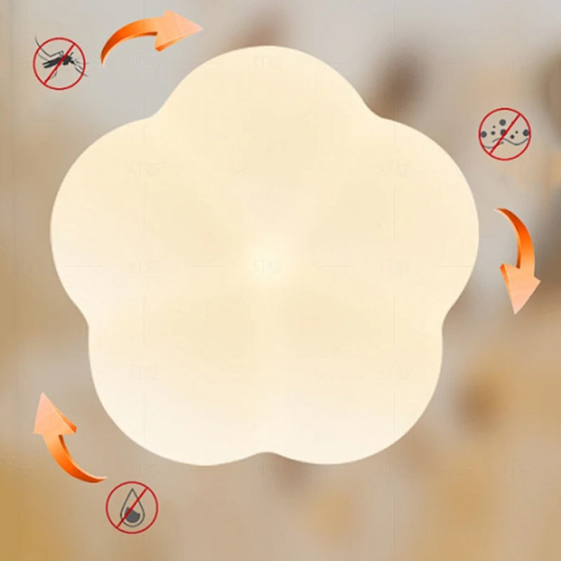 Contemporary Creative PE Rubber Wood Iron Cotton Cloud Round 1-Light Pendant Light For Bedroom