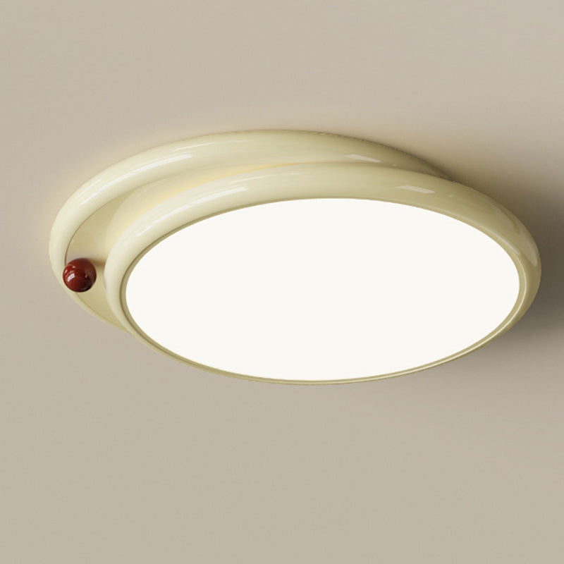 Modern Minimalist Iron PVC Stacked Square Round LED Flush Mount Ceiling Light For Bedroom & Living Room