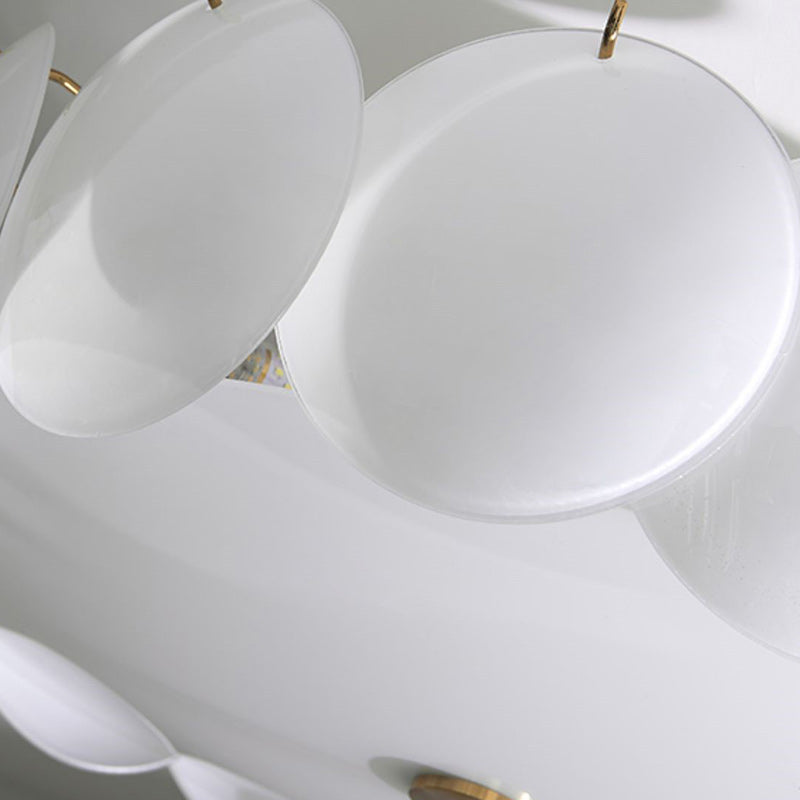 ثريا فرنسية تقليدية من الزجاج المعدني الدائري، 4/6/8 مصابيح لغرفة النوم