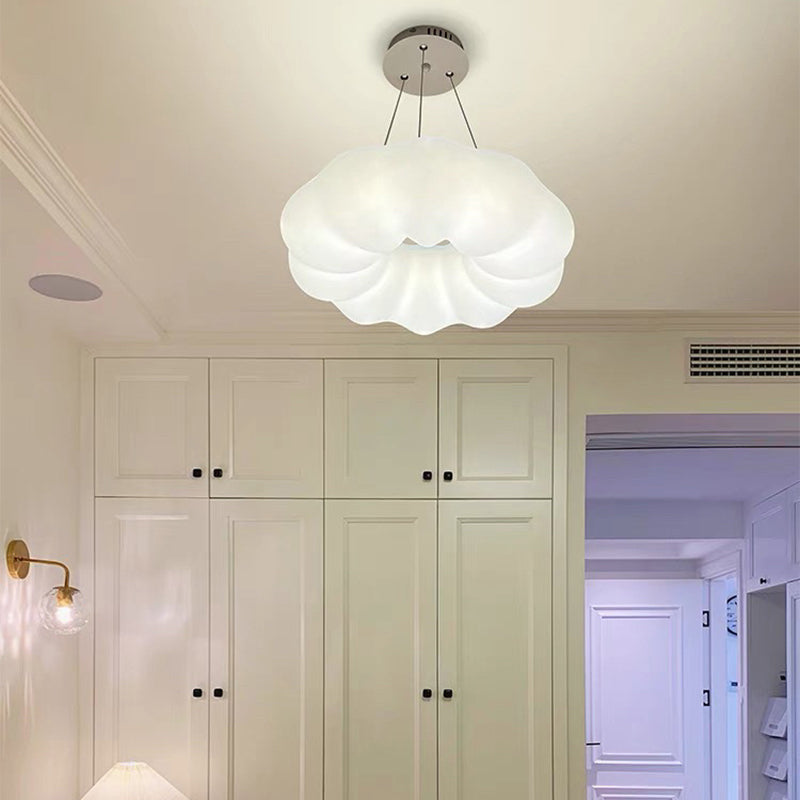 Contemporary Creative PE Iron Cloud-Shaped LED Chandelier For Living Room