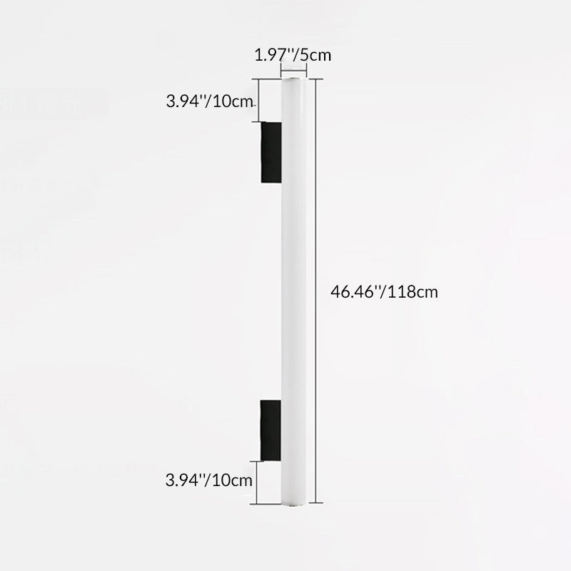 Modern Minimalist Acrylic Aluminum Cylindrical Strip LED Wall Sconce Lamp For Outdoor