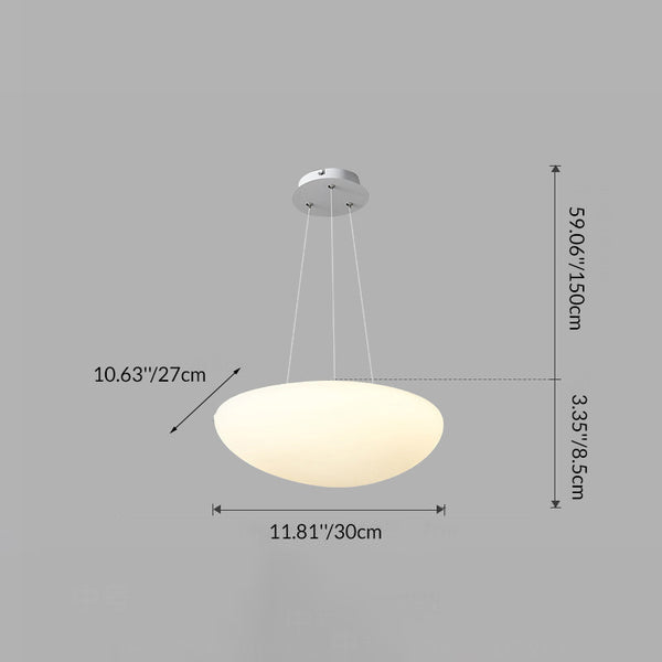 Contemporary Creative Metal PE Pebble-Shaped LED Chandelier For Living Room