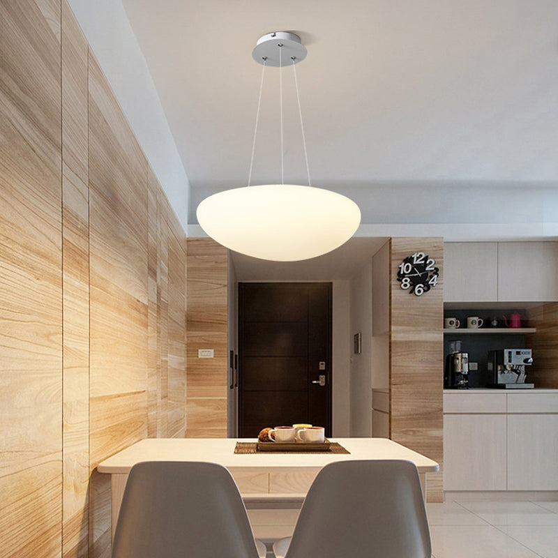 Contemporary Creative Metal PE Pebble-Shaped LED Chandelier For Living Room
