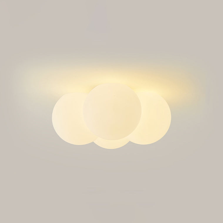 Modern Minimalist PVC Metal Cloud-Shaped LED Flush Mount Ceiling Light For Bedroom