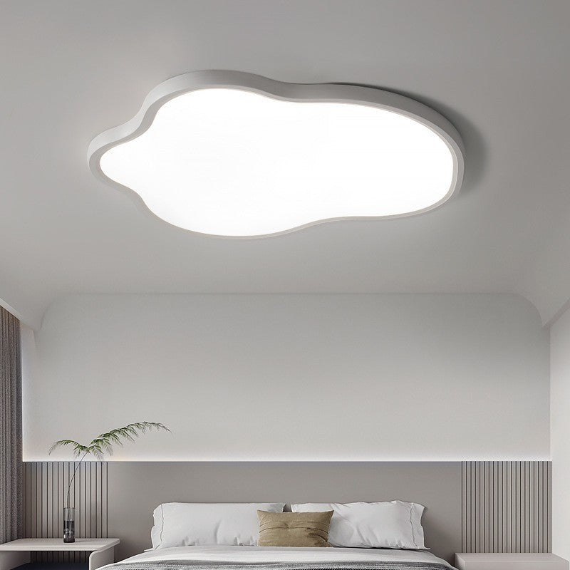 Modern Minimalist ABS Iron Cloud-Shaped LED Flush Mount Ceiling Light For Bedroom