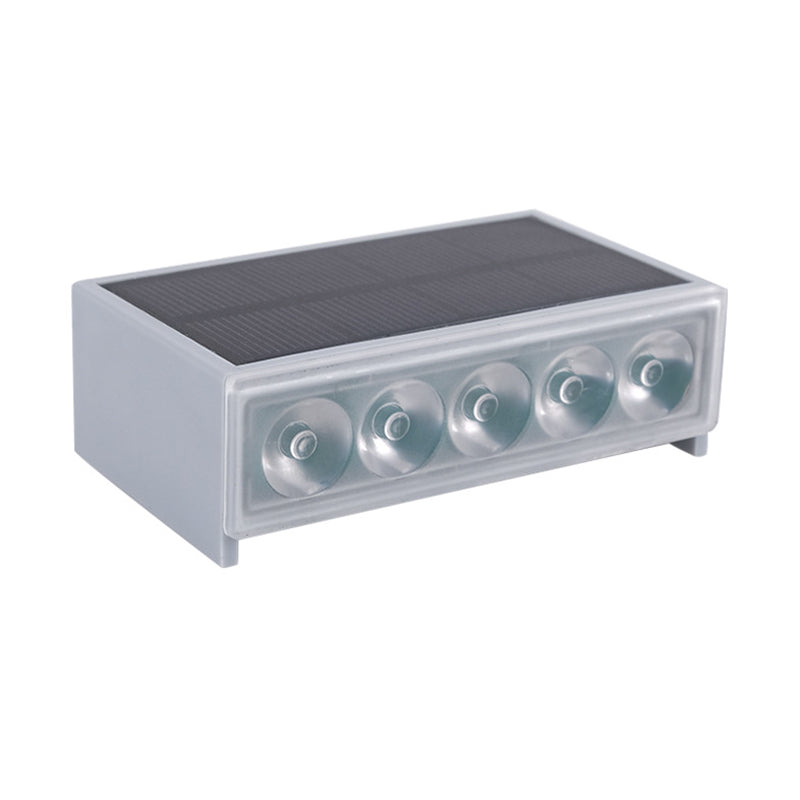 Modern Minimalist Solar Waterproof ABS PC Rectangular LED Outdoor Step Light Ideal For Garden And Outdoor Patio