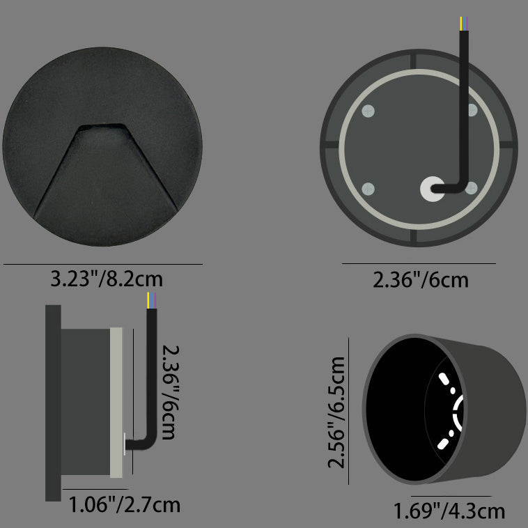Modern Minimalist Aluminum Round Recessed LED Wall Sconce Lamp For Hallways