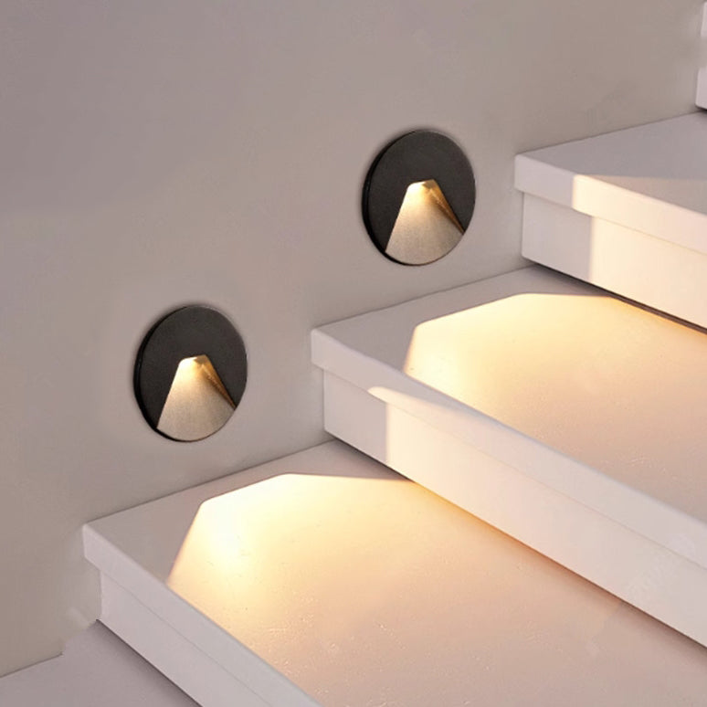 Modern Minimalist Aluminum Round Recessed LED Wall Sconce Lamp For Hallways
