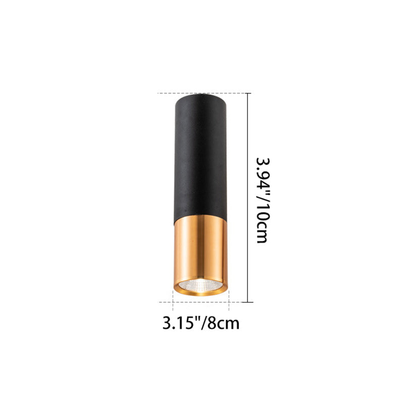 Contemporary Nordic Aluminum Glass Cylindrical LED Flush Mount Ceiling Light Spotlight For Hallway & Living Room