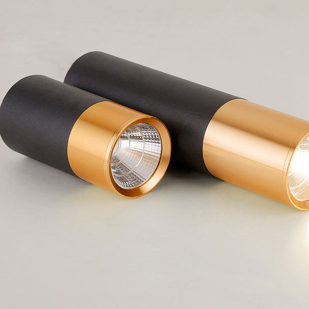 Contemporary Nordic Aluminum Glass Cylindrical LED Flush Mount Ceiling Light Spotlight For Hallway & Living Room