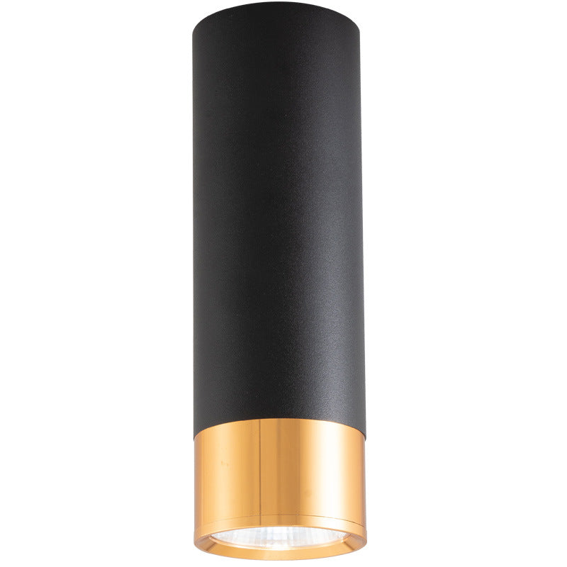Contemporary Nordic Aluminum Glass Cylindrical LED Flush Mount Ceiling Light Spotlight For Hallway & Living Room