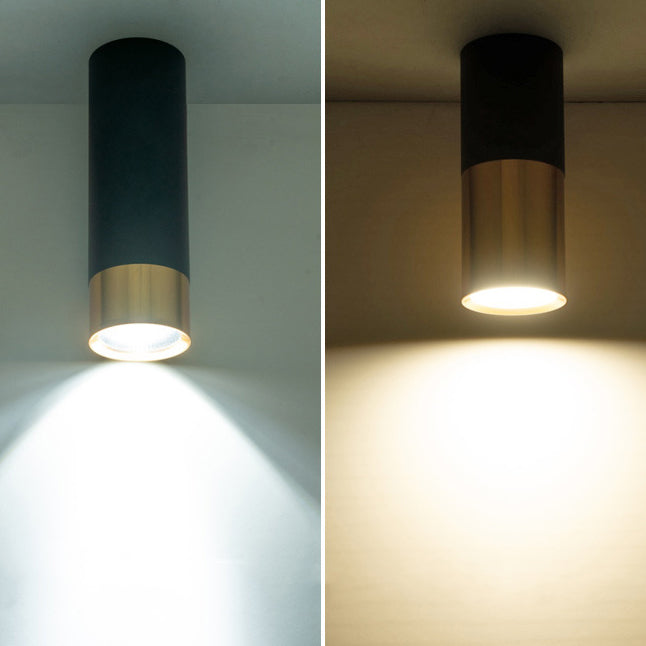 Contemporary Nordic Aluminum Glass Cylindrical LED Flush Mount Ceiling Light Spotlight For Hallway & Living Room