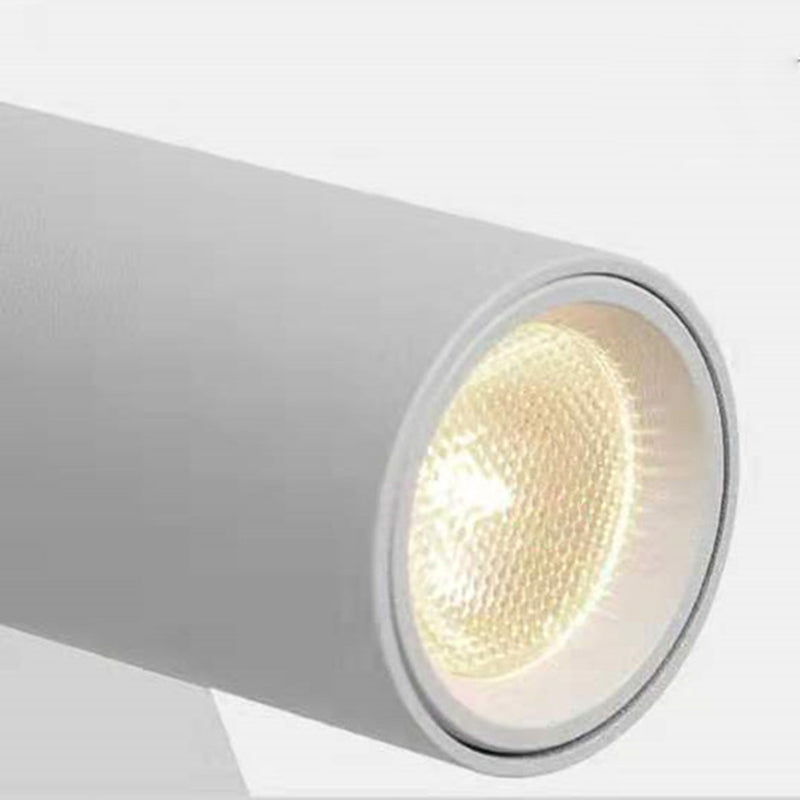 Modern Minimalist Aluminum & Iron Cylindrical Spotlight LED Wall Sconce Lamp For Bedside