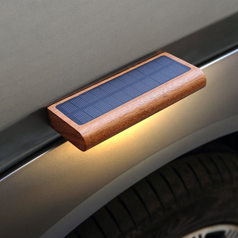 Contemporary Nordic Rechargeable Wood & Plastic Rectangular LED Wall Sconce Lamp Night Light For Bedside