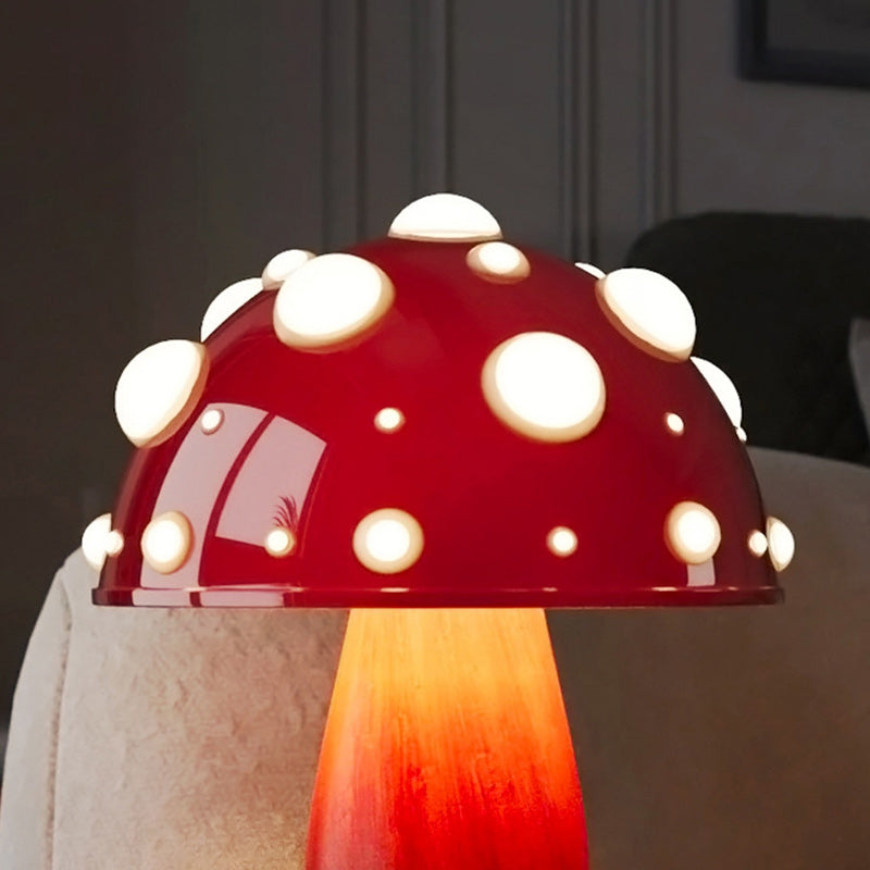 Modern Art Deco Rechargeable Iron & PC Mushroom LED Table Lamp Night Light For Bedroom
