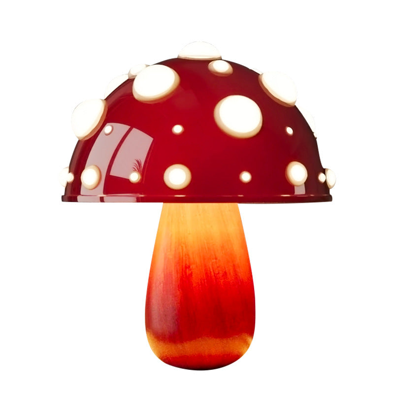 Modern Art Deco Rechargeable Iron & PC Mushroom LED Table Lamp Night Light For Bedroom