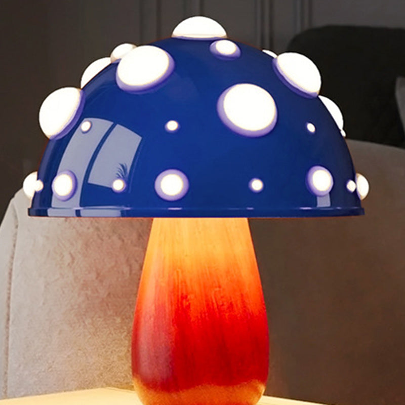 Modern Art Deco Rechargeable Iron & PC Mushroom LED Table Lamp Night Light For Bedroom