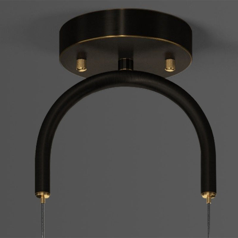 Modern Luxury Brass Crystal Ball 2-Light Pendant Light For Bedside And Dining Room