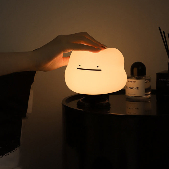 Contemporary Creative Silicone ABS Cute Cloud LED Rechargeable Night Light Table Lamp For Bedroom