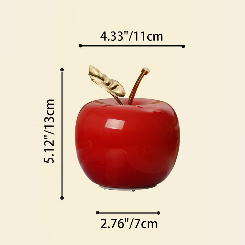 Contemporary Creative Battery Iron & Glass Apple-Shaped LED Table Lamp Night Light For Bedroom