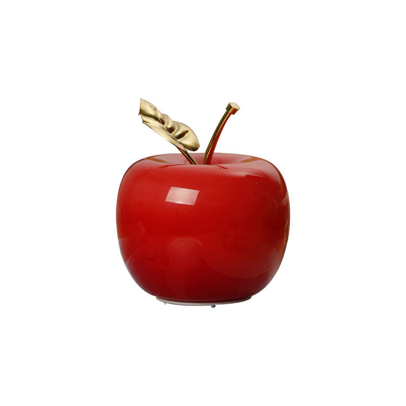 Contemporary Creative Battery Iron & Glass Apple-Shaped LED Table Lamp Night Light For Bedroom