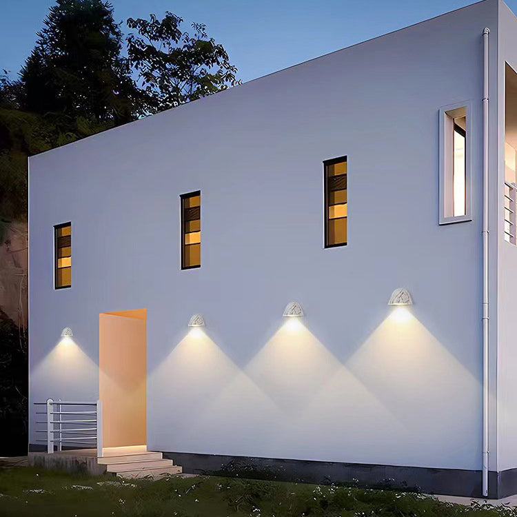 Contemporary Nordic Waterproof Aluminum Doorbell-Inspired LED Wall Sconce Lamp For Outdoor Patio