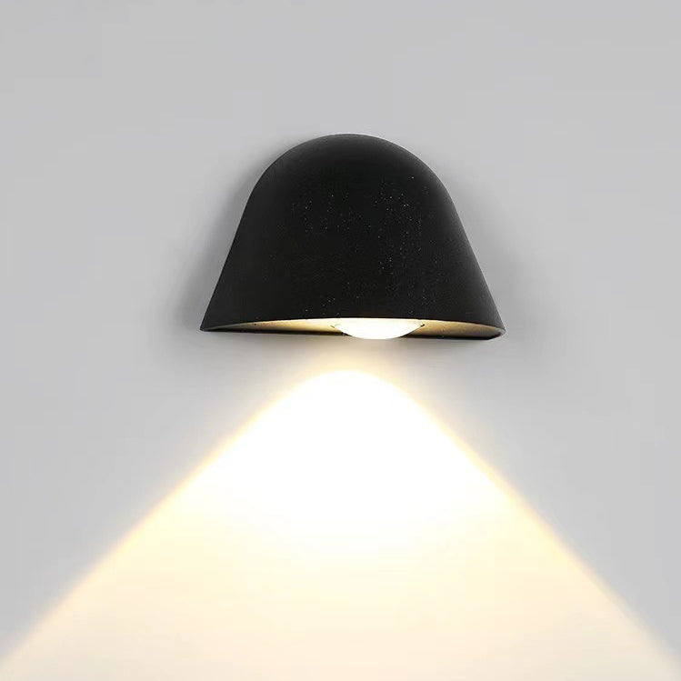 Contemporary Nordic Waterproof Aluminum Doorbell-Inspired LED Wall Sconce Lamp For Outdoor Patio
