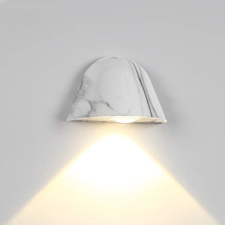 Contemporary Nordic Waterproof Aluminum Doorbell-Inspired LED Wall Sconce Lamp For Outdoor Patio