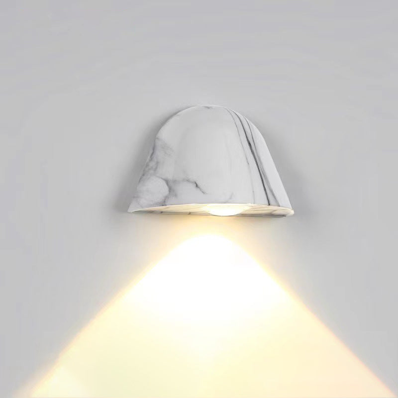 Contemporary Nordic Waterproof Aluminum Doorbell-Inspired LED Wall Sconce Lamp For Outdoor Patio