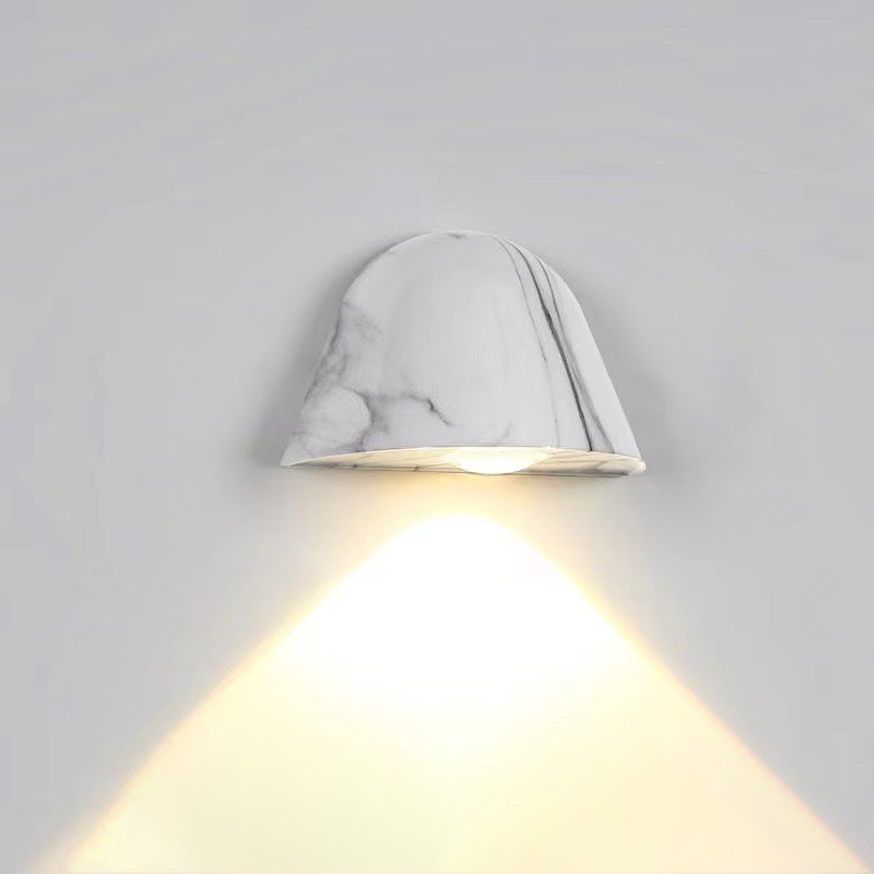 Contemporary Nordic Waterproof Aluminum Doorbell-Inspired LED Wall Sconce Lamp For Outdoor Patio