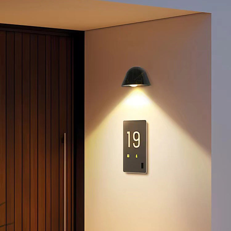 Contemporary Nordic Waterproof Aluminum Doorbell-Inspired LED Wall Sconce Lamp For Outdoor Patio